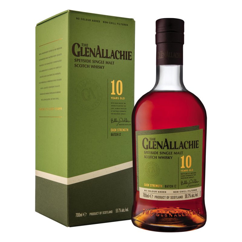The GlenAllachie 10 years Cask Strenght Batch 12 70cl. Estuche