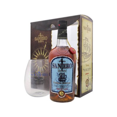 Santero 21 Years 70cl. + Cup - Case
